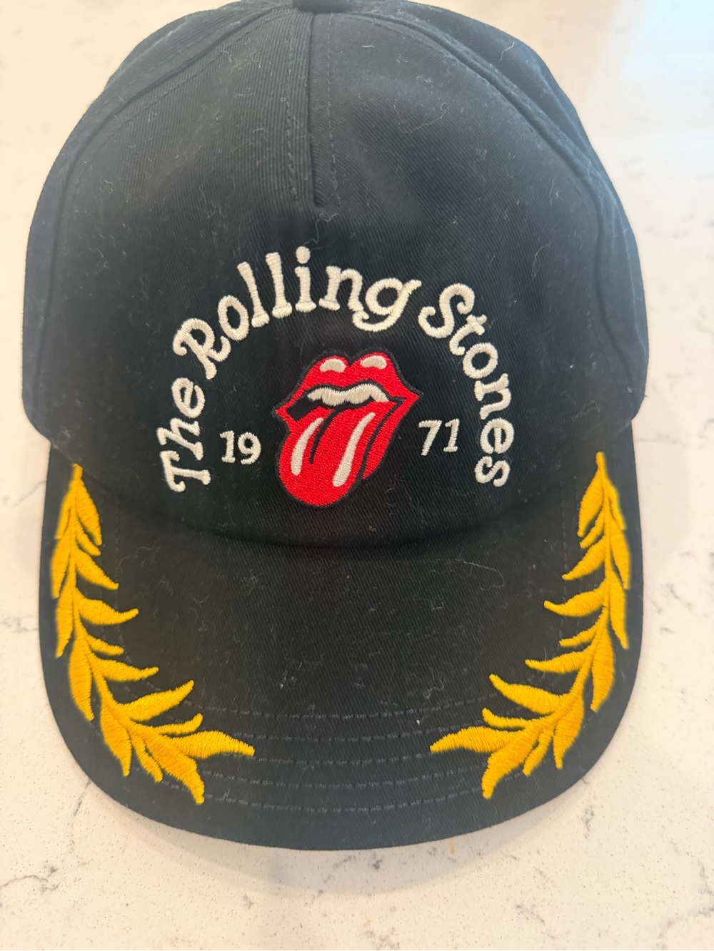Rolling Stones Kids Black Cap with Red Tongue Patch